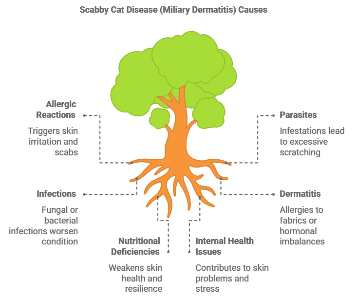 how to treat scabby disease in cats
